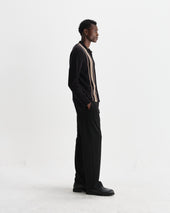 Lennox And Beige Milano Stripe Knitted Polo