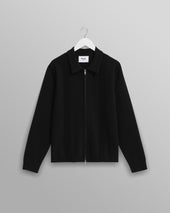 Lennox - Black Milano Stripe Knitted Polo
