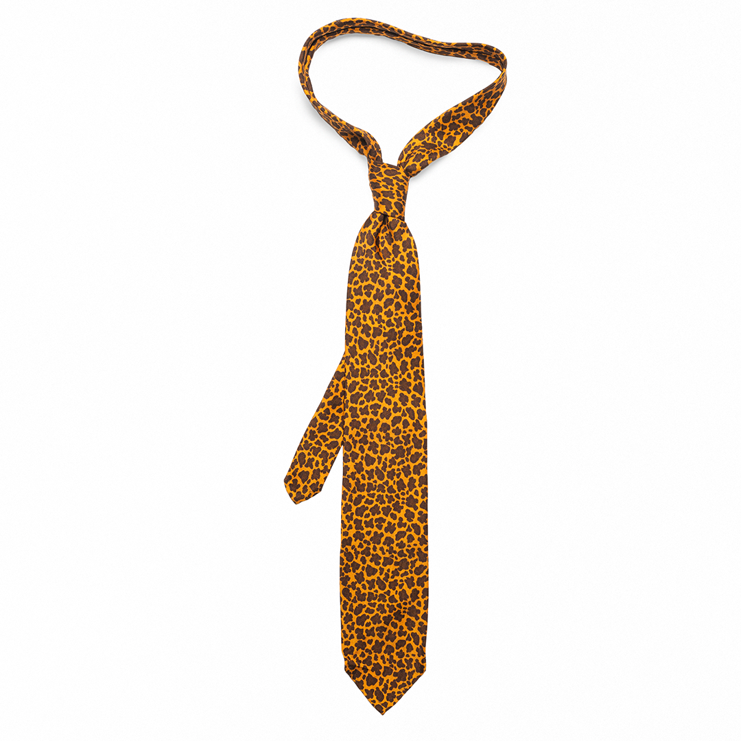 Leopard Print Tie In Ochre
