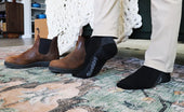 Black Merino Wool Blend Socks