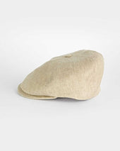 Light Beige Plain Micro Herringbone Linen Toni Cap