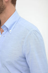 Light Bamboo Button Down Shirt Sartoriale Collection Made In Italy