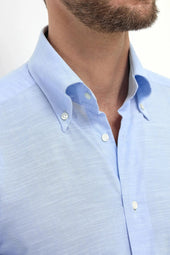 Light Bamboo Button Down Shirt Sartoriale Collection Made In Italy