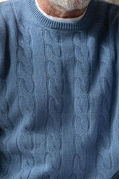 Dusty Cable Knit Sweater Made In Italy