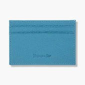 Light Blue Calf Leather Double Sided Card Holder