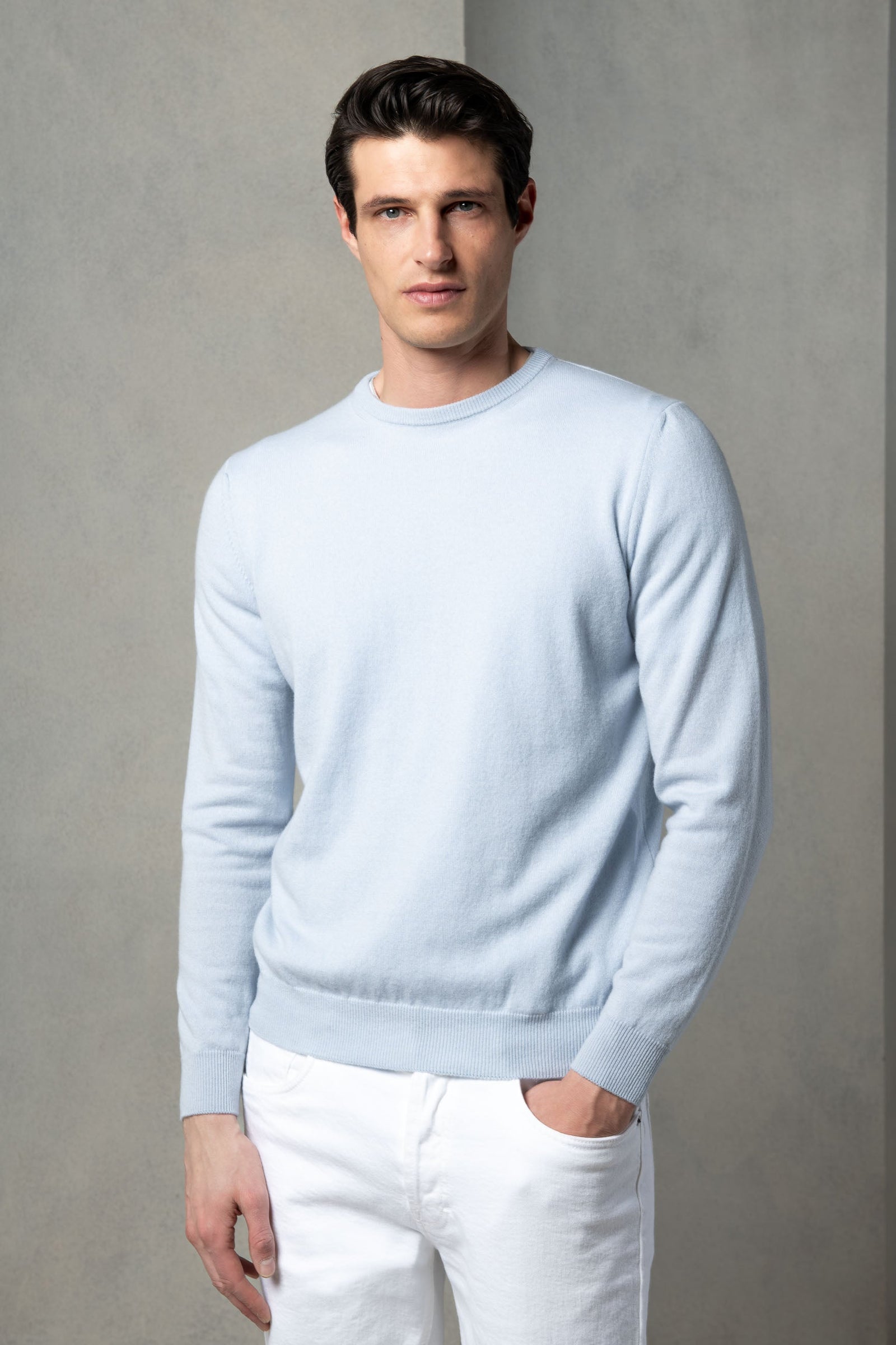 Light Cashmere Round Neck Made In Italy