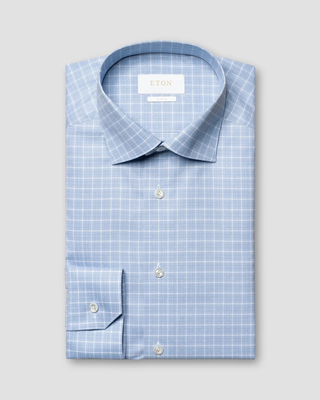 Light Micro Check Giza 45 Shirt Eton