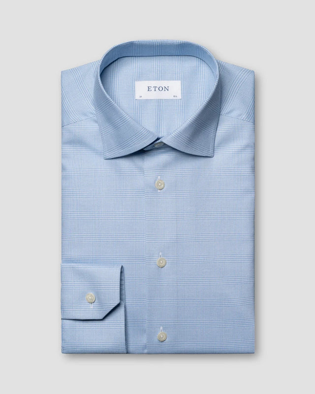 Kariertes Baumwoll-TENCEL™ Lyocell-Hemd - Eton