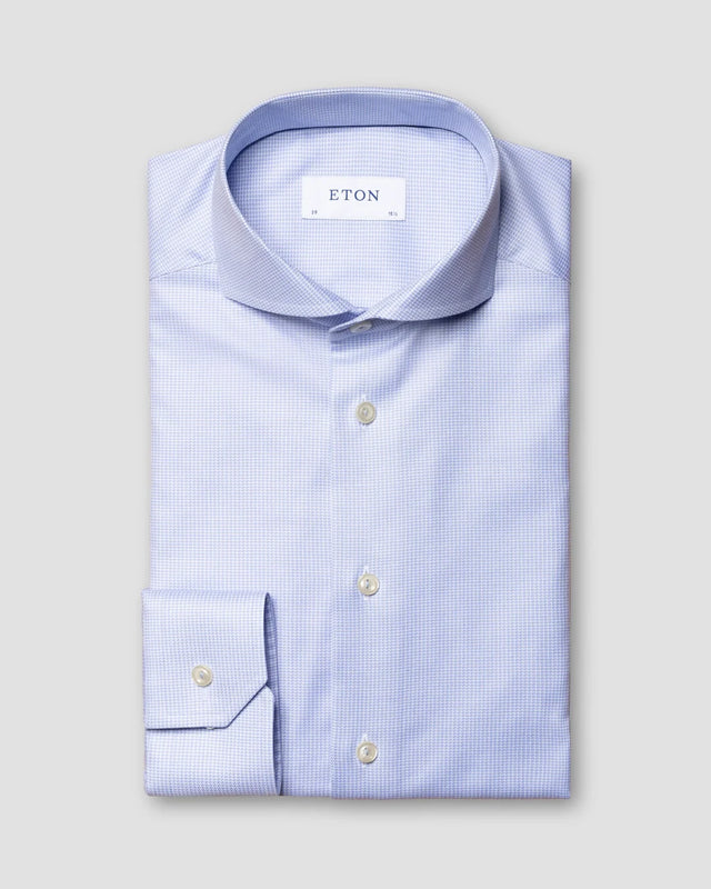 Light blue houndstooth shirt - Eton