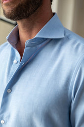 Light Cashmere And Cotton Shirt Made In Italy
