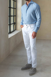 Light Cashmere And Cotton Shirt Made In Italy