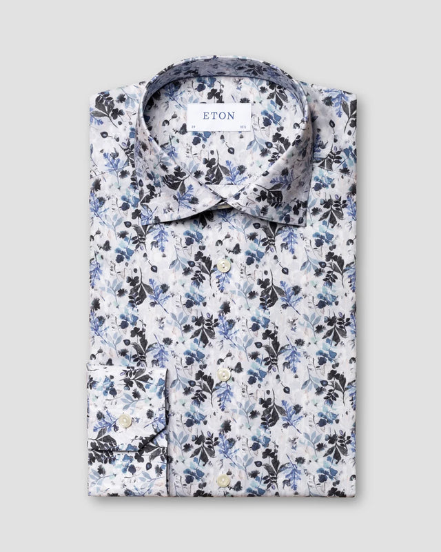 Hellblaues Print-Hemd - Eton