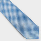 Light Houndstooth Silk Tie