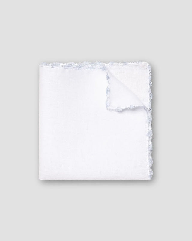 Light Blue Linen Pocket Square