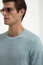 Light Linen T Shirt Made In Italy