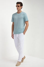 Light Linen T Shirt Made In Italy