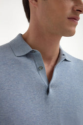 Light Long Sleeve Polo Made In Italy