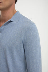 Light Long Sleeve Polo Made In Italy