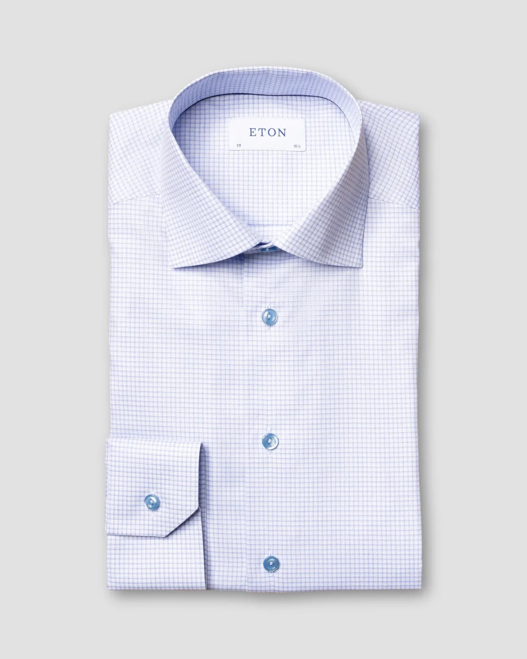 Light Mini Checked Signature Twill Shirt Eton