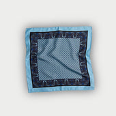 Light Miniature Floral Mosaic Silk Pocket Square