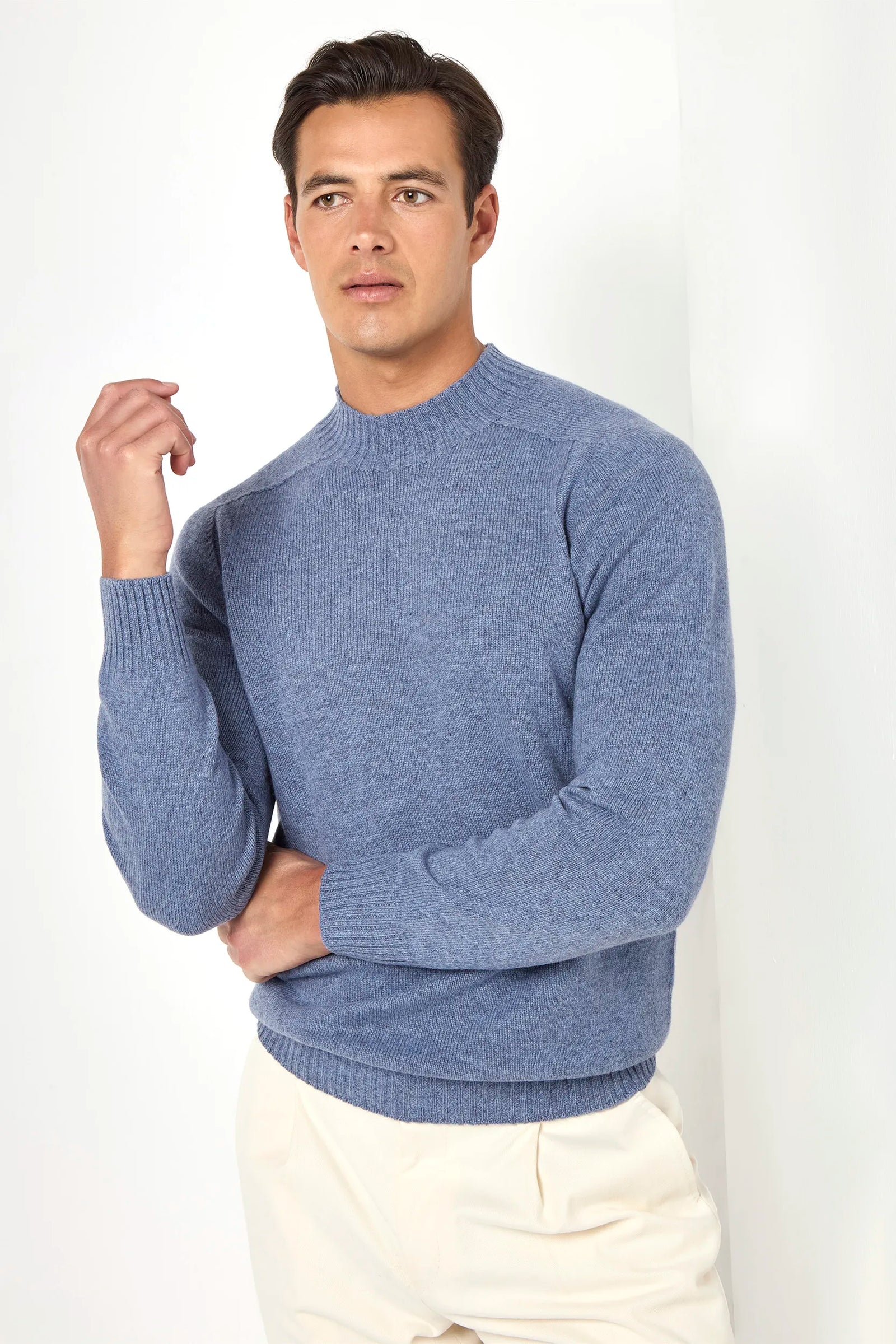 Light Mock Neck Made In Italy