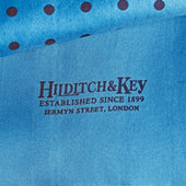 Light Navy Spot Silk Tubular Scarf