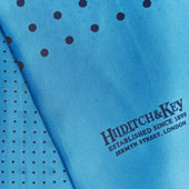 Light Navy Spot Silk Tubular Scarf