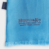 Light Navy Spot Silk Tubular Scarf