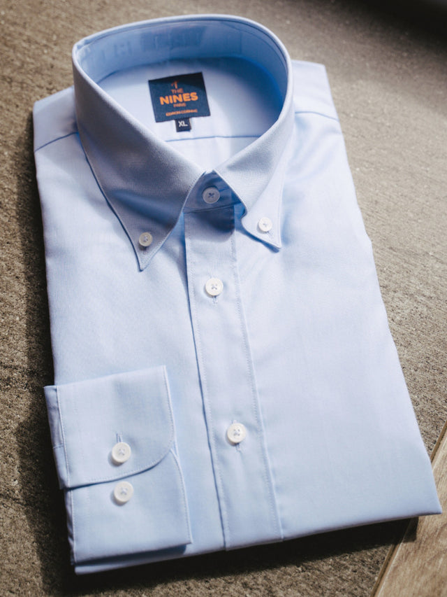 Light blue oxford shirt with button-down collar