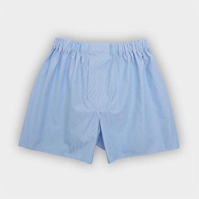 Light Blue Pinstripe Cotton Boxer Shorts