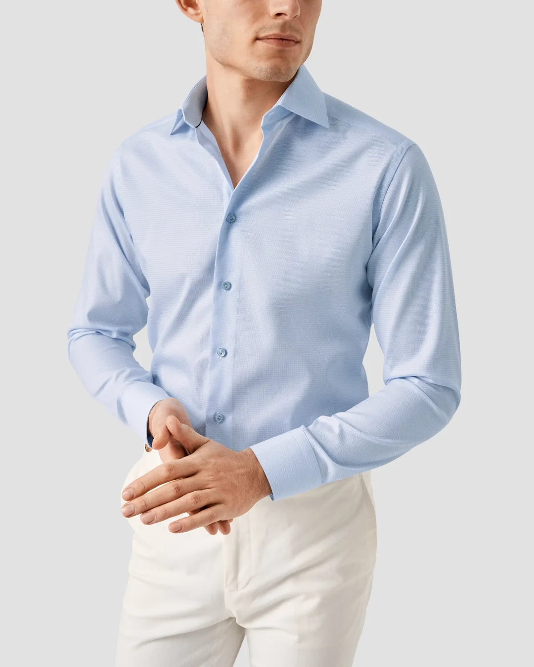 Semi Solid Supima 120 Piqu Shirt Eton