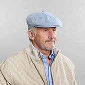 Light Plain Micro Herringbone Linen Toni Cap