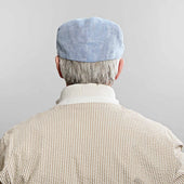 Light Plain Micro Herringbone Linen Toni Cap