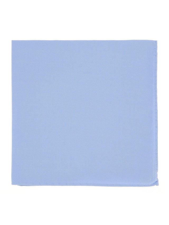 Light blue pocket square in silk Côme