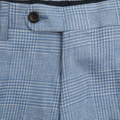Light Prince Of Wales Check Linen Trousers