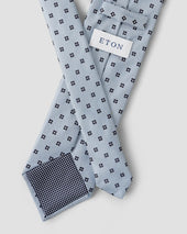 Light Micro Floral Print Silk Tie
