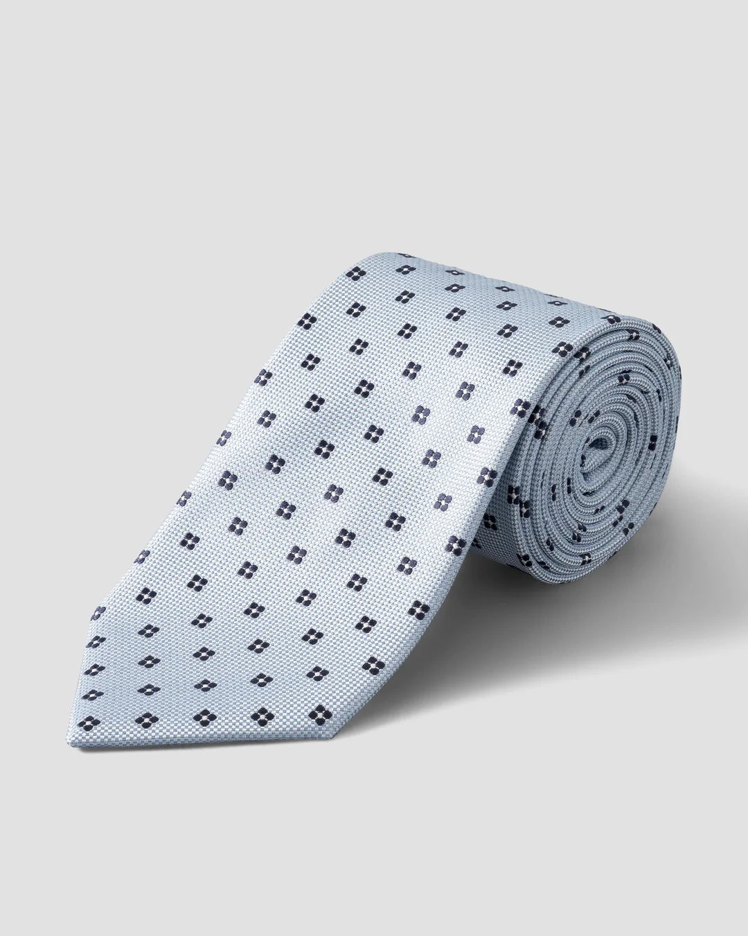 Light Micro Floral Print Silk Tie