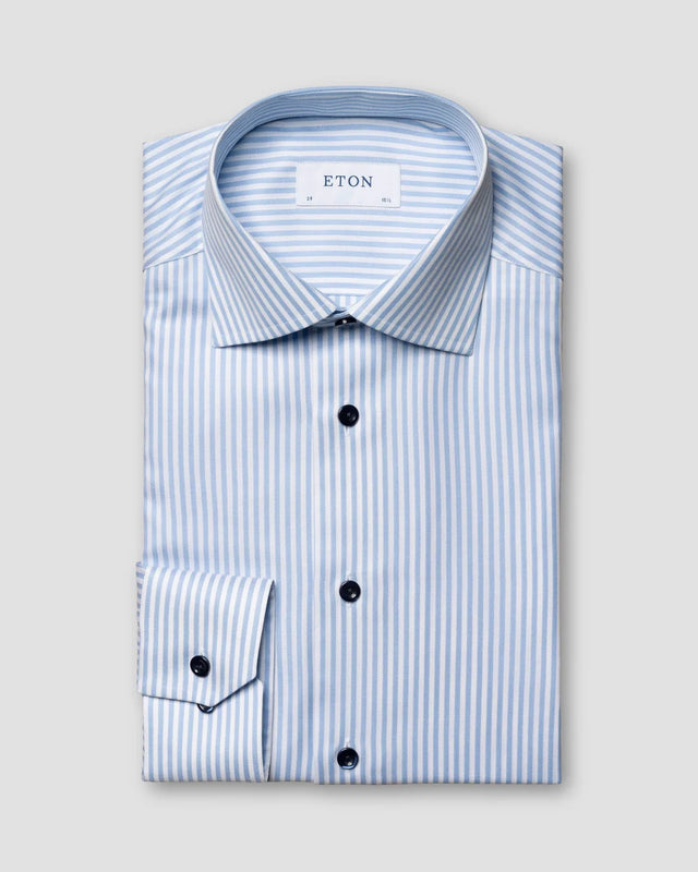 Light blue Cotton Tencel Shirt - Eton