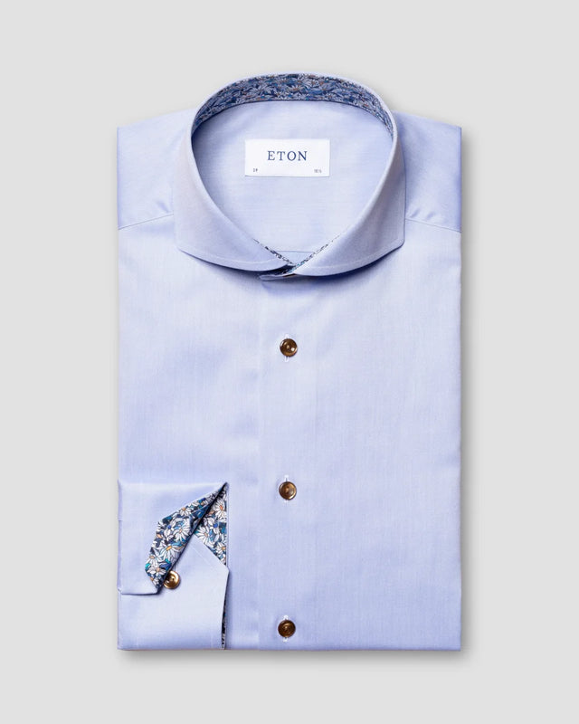 Light blue Signature Twill Shirts - Eton