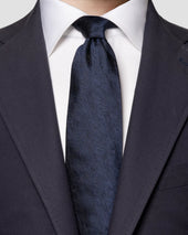 Dark Herringbone Silk Evening Tie