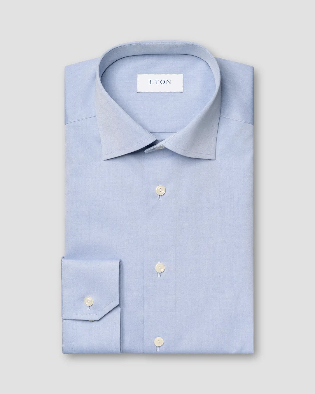 Light Solid Signature Poplin Shirt Eton