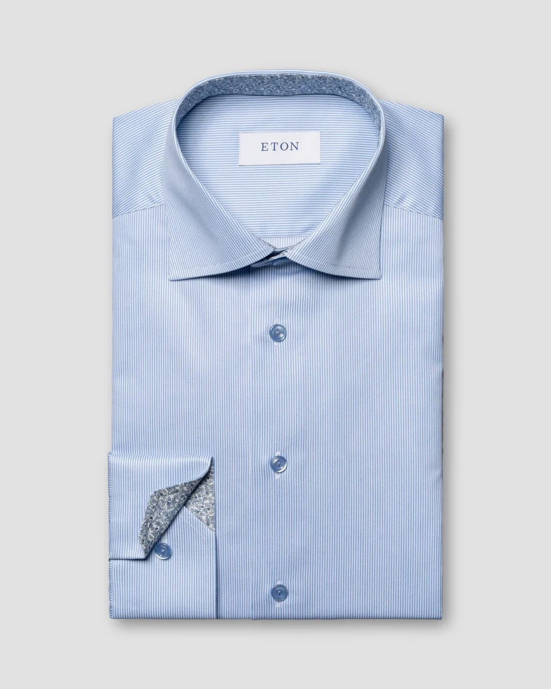 Fine Striped Signature Twill Shirt Eton