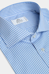 Light Blue Striped Shirt - Made in Italy