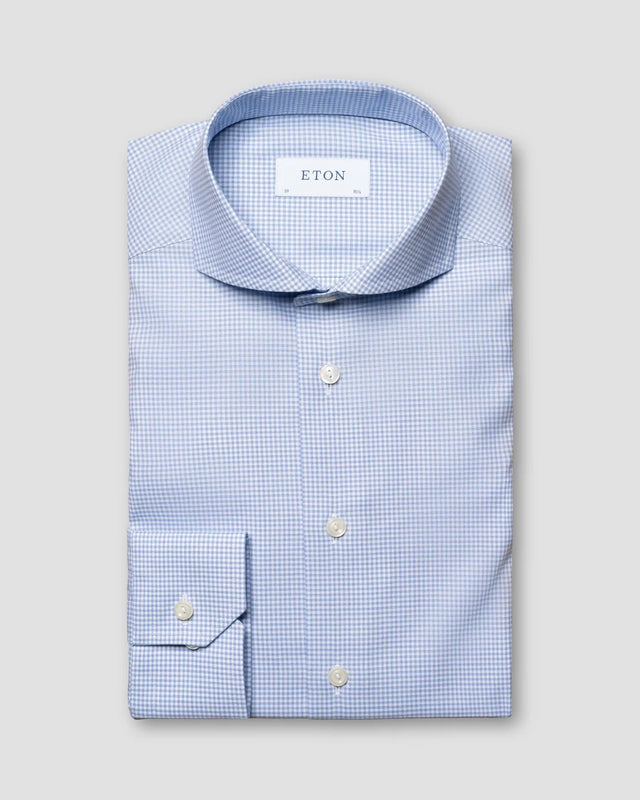 Light blue Twill Shirt - Eton