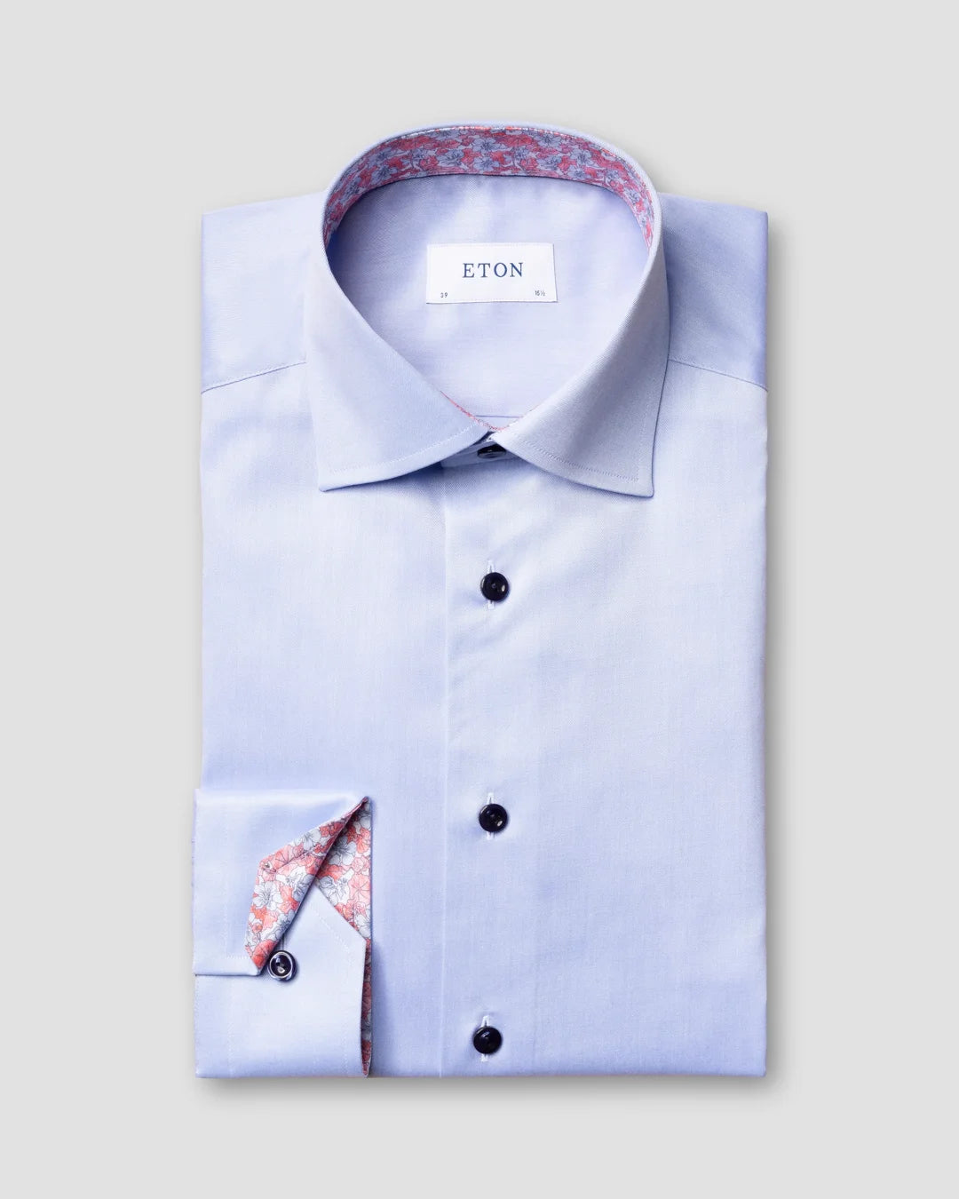 Light Twill Shirt Printed Details Eton
