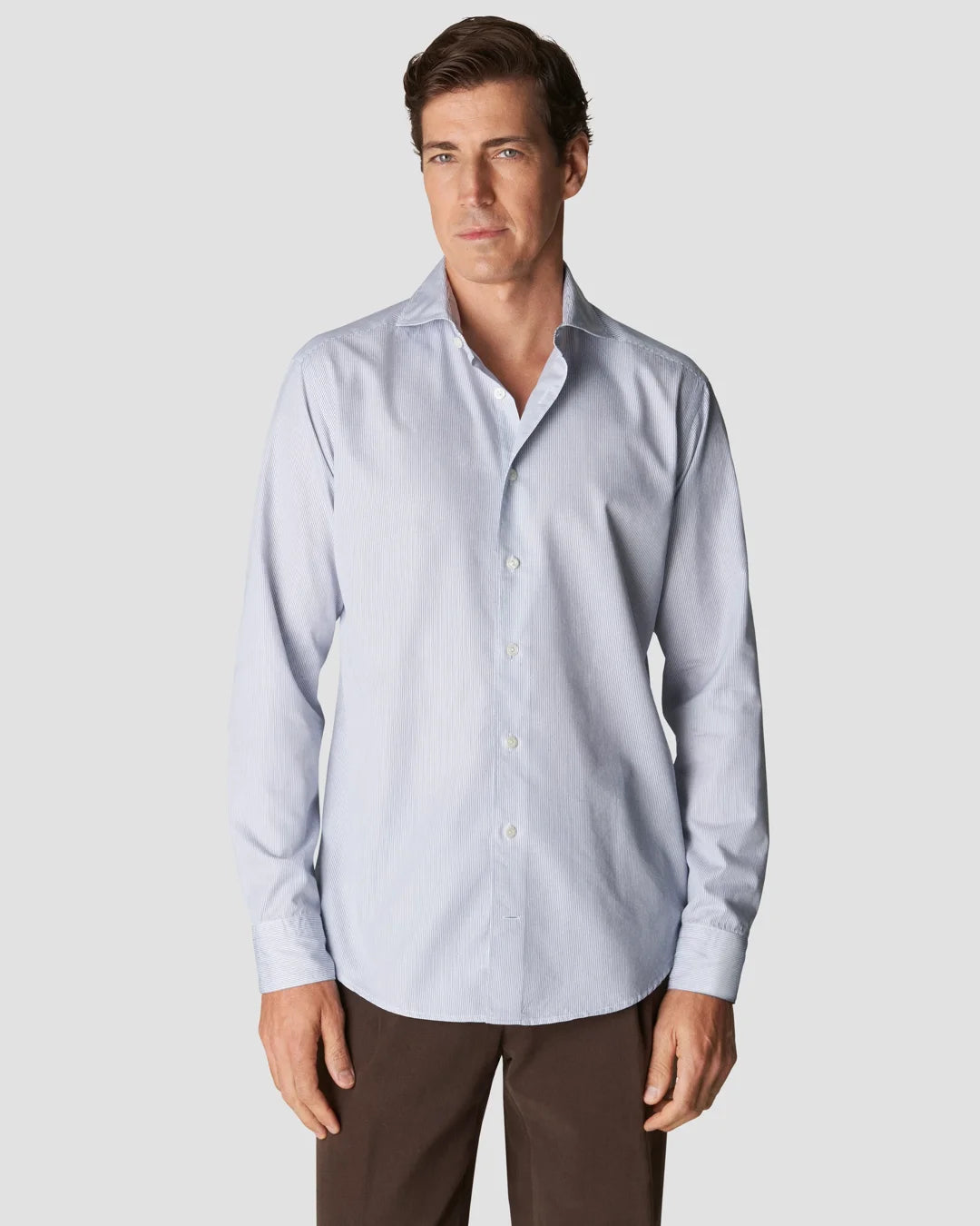 Striped Cotton Tencel Lyocell Shirt Eton
