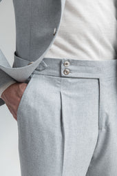 Herringbone Wool And Cashmere Suit Made In Italy