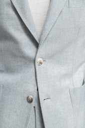 Herringbone Wool And Cashmere Suit Made In Italy