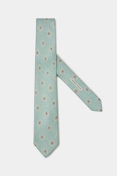 Light green macro fancy tie - Made in Italy
