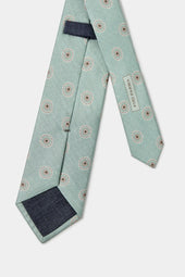 Light Green Macro Fancy Tie Made In Italy